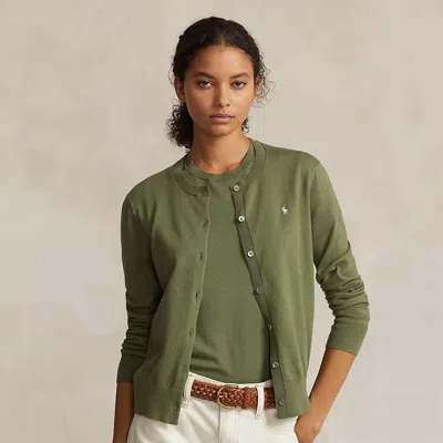 Polo Ralph Lauren Cotton-blend Cardigan In Green