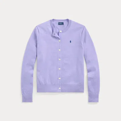 Polo Ralph Lauren Cotton-blend Cardigan In Purple
