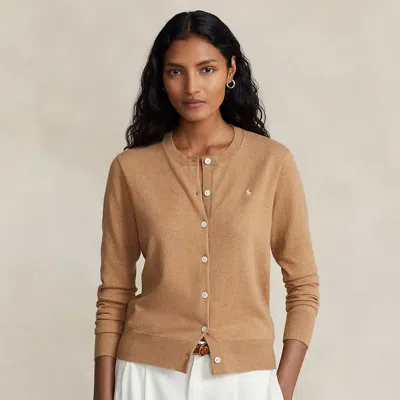 Polo Ralph Lauren Cotton-blend Cardigan In Brown