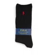 Polo Ralph Lauren Cotton-blend Classic Crew Socks In Black