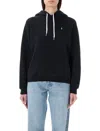 Polo Ralph Lauren Cotton-blend Classic Pony Hoodie In Black