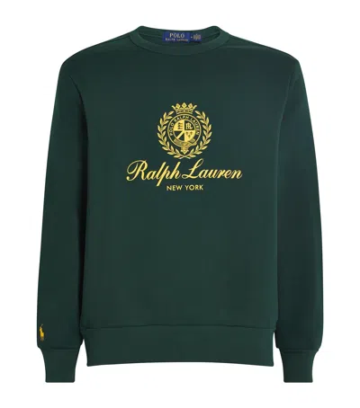 Polo Ralph Lauren Cotton-blend Crescent Logo Sweatshirt In Green