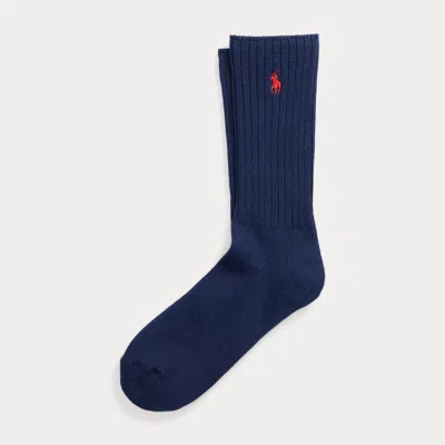 Polo Ralph Lauren Cotton-blend Crew Socks In Blue