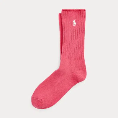 Polo Ralph Lauren Cotton-blend Crew Socks In Pink