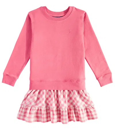 Polo Ralph Lauren Kids' Cotton-blend Dress In Pink