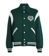 Polo Ralph Lauren Cotton-blend Embroidered Bomber Jacket In Green