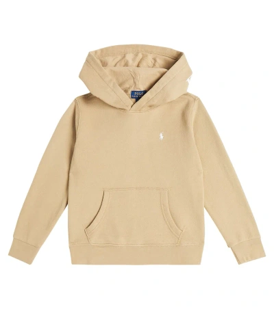 Polo Ralph Lauren Kids' Cotton-blend Fleece Hoodie In Classic Khaki