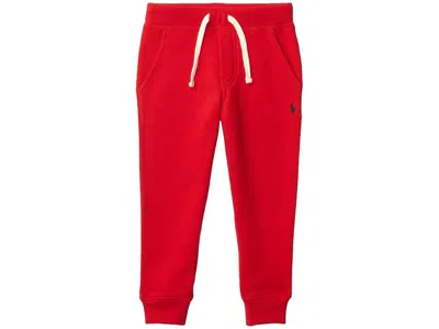 Polo Ralph Lauren Cotton Blend Fleece Joggers (little Kids) Boy's Casual Pants Rl 2000 Red : 6x Little Kid, Polyester/