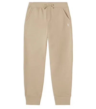 Polo Ralph Lauren Kids' Cotton-blend Fleece Sweatpants In Brown