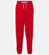 Polo Ralph Lauren Cotton Blend Joggers With Elastic Cuffs In Red