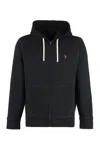 Polo Ralph Lauren Zip Sweatshirt With Front Pockets And Hood In Blue