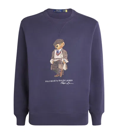 POLO RALPH LAUREN COTTON-BLEND HERITAGE POLO BEAR SWEATSHIRT