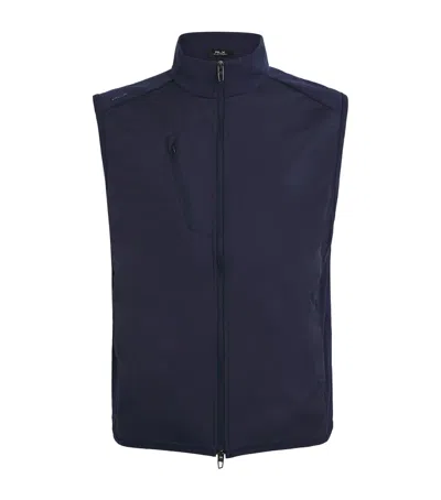 Polo Ralph Lauren Cotton-blend High-neck Gilet In Blue