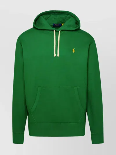 Polo Ralph Lauren Cotton Blend Hooded Sweatshirt In Green