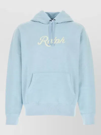 Polo Ralph Lauren Cotton Blend Hooded Sweatshirt Kangaroo Pocket In Blue