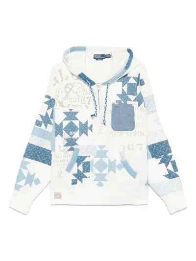 Polo Ralph Lauren Cotton-blend Hoodie In White