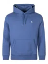 Polo Ralph Lauren Logo-embroidered Cotton-jersey Hoodie In Blue