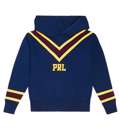 Polo Ralph Lauren Kids' Cotton-blend Hoodie In Blue