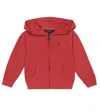 Polo Ralph Lauren Cotton-blend Hoodie In Chili Pepper W/ Hunter Navy