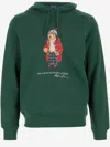 POLO RALPH LAUREN POLO RALPH LAUREN COTTON BLEND HOODIE WITH POLO BEAR