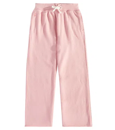 Polo Ralph Lauren Kids' Cotton-blend Jersey Sweatpants In Pink