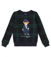 Polo Ralph Lauren Polo Bear-print Sweatshirt In Blackwatch
