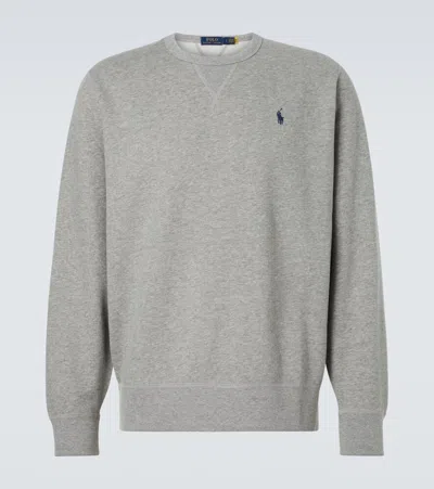 Polo Ralph Lauren Cotton-blend Jersey Sweatshirt In Gray