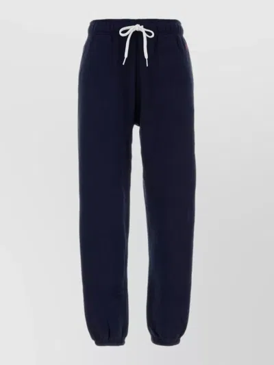 Polo Ralph Lauren Cotton Blend Joggers Elastic Cuffs Waistband In Black