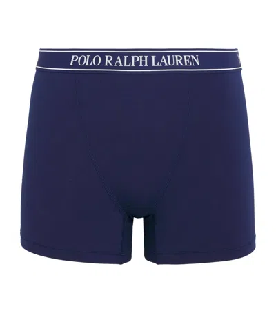 Polo Ralph Lauren Cotton-blend Logo Boxers In Navy