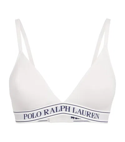 Polo Ralph Lauren Cotton-blend Logo Bralette In White