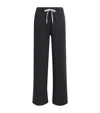 Polo Ralph Lauren Black Pants With Drawstring Elastic Waist And Pony Embroidery On The Side In Cotton Blend Woman