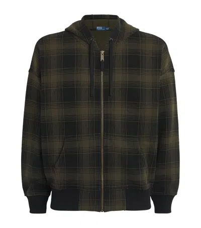 Polo Ralph Lauren Cotton-blend Plaid Hoodie In Multi