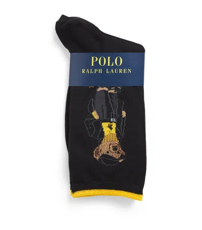 Polo Ralph Lauren Cotton-blend Polo Bear Socks In Black