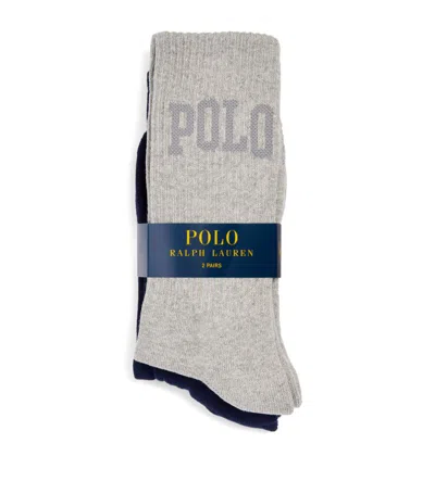 Polo Ralph Lauren Cotton-blend Polo Bear Socks In Grey