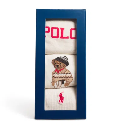Polo Ralph Lauren Cotton-blend Polo Bear Socks In White