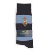 Polo Ralph Lauren Cotton-blend Polo Bear Stripe Socks In Multi