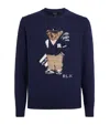 Polo Ralph Lauren Cotton Coolmax Novelty Bear Sweater Refined Navy In Blue