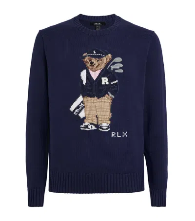 POLO RALPH LAUREN COTTON-BLEND POLO BEAR SWEATER