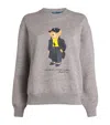 Polo Ralph Lauren Cotton-blend Polo Bear Sweatshirt In Gray