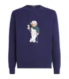 Polo Ralph Lauren Mens Navy Rlx Bear-print Cotton-blend Sweatshirt Xxl In Navy