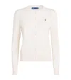 Polo Ralph Lauren Cotton-blend Polo Pony Cardigan In Ivory