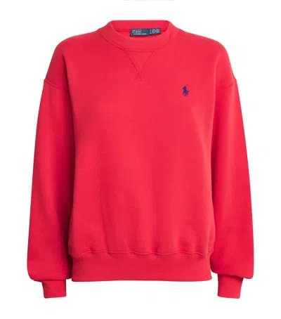 Polo Ralph Lauren Cotton-blend Polo Pony Sweatshirt In Red