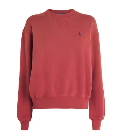 Polo Ralph Lauren Cotton-blend Polo Pony Sweatshirt In Red