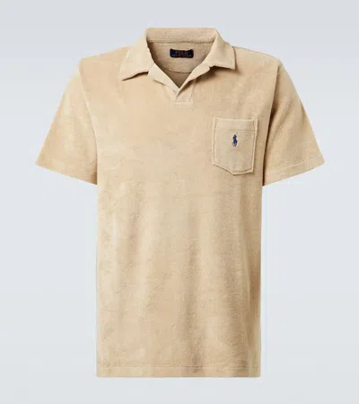 POLO RALPH LAUREN COTTON-BLEND TERRY POLO SHIRT