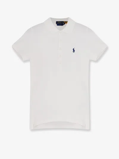 Polo Ralph Lauren Cotton Blend Polo Shirt With Embroidered Logo In White