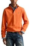 Polo Ralph Lauren Cotton Blend Quarter Zip Pullover In Orange