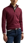 Polo Ralph Lauren Long Sleeve Quarter Zip Pullover In Red