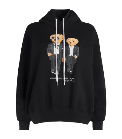 Polo Ralph Lauren Cotton-blend Ralph And Ricky Polo Bear Hoodie In Black