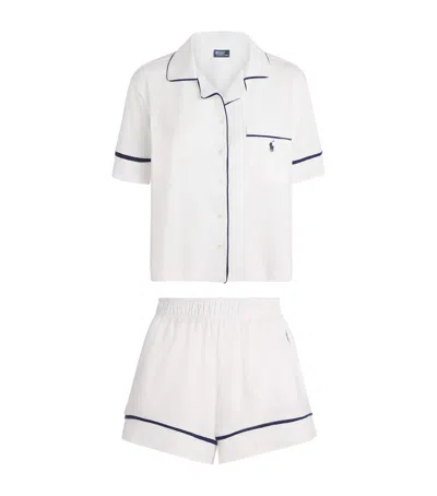 Polo Ralph Lauren Cotton-blend Short Pyjama Set In White
