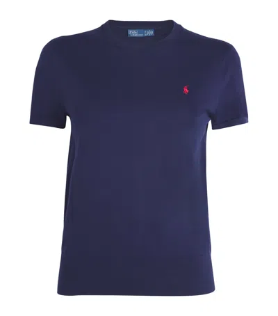 POLO RALPH LAUREN COTTON-BLEND SHORT-SLEEVE SWEATER